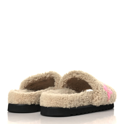 Louis Vuitton Shearling Paseo Flat Comfort Mule 38 Beige 4 of 9