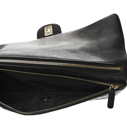 Chanel Caviar Quilted Flap Clutch Black 5 of 10