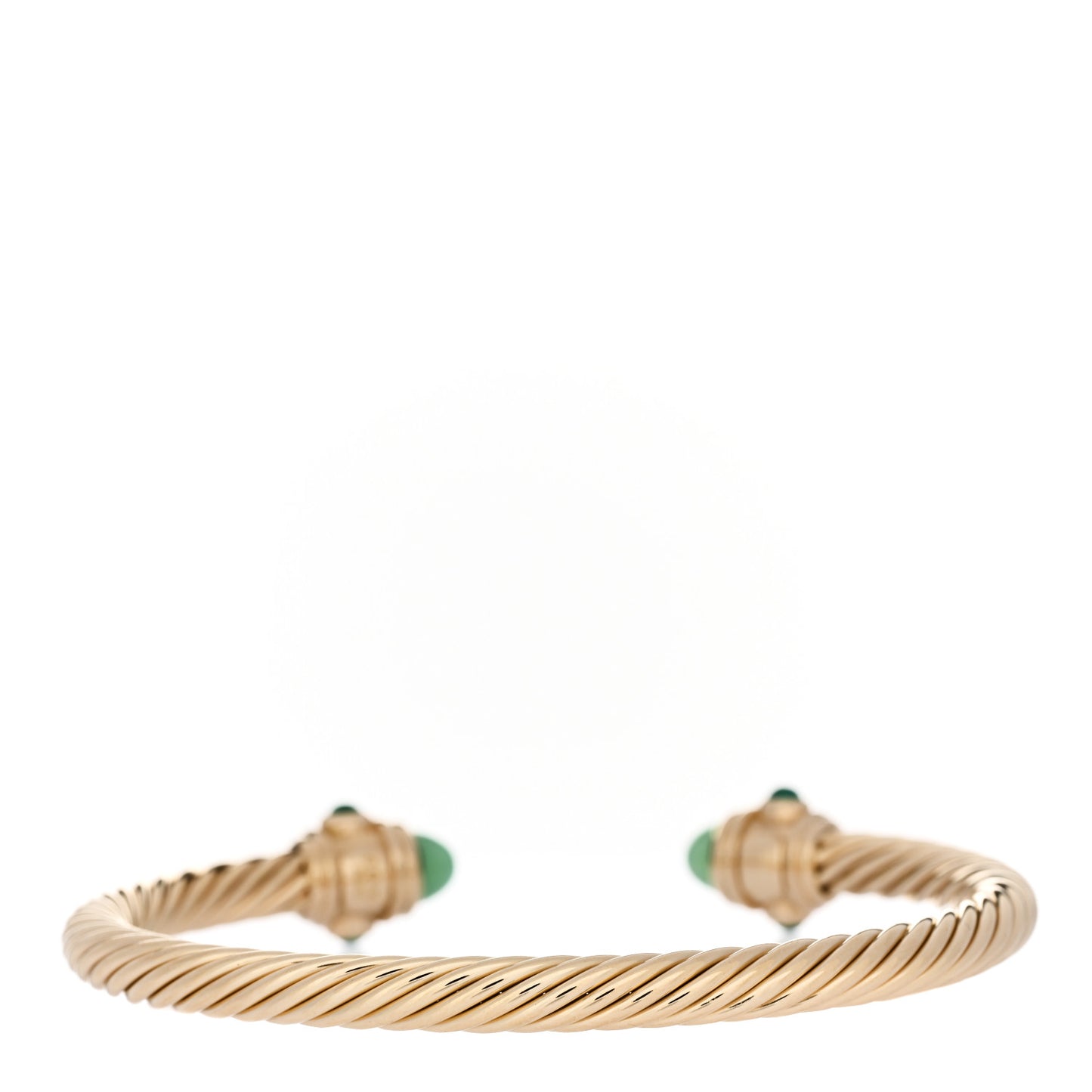 18K Yellow Gold Chrysoprase Peridot Chalcedony 5mm Renaissance Bracelet
