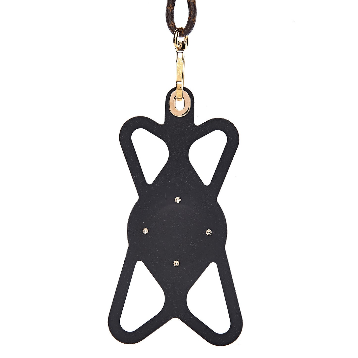 Monogram Silicone Louise Phone Holder Black