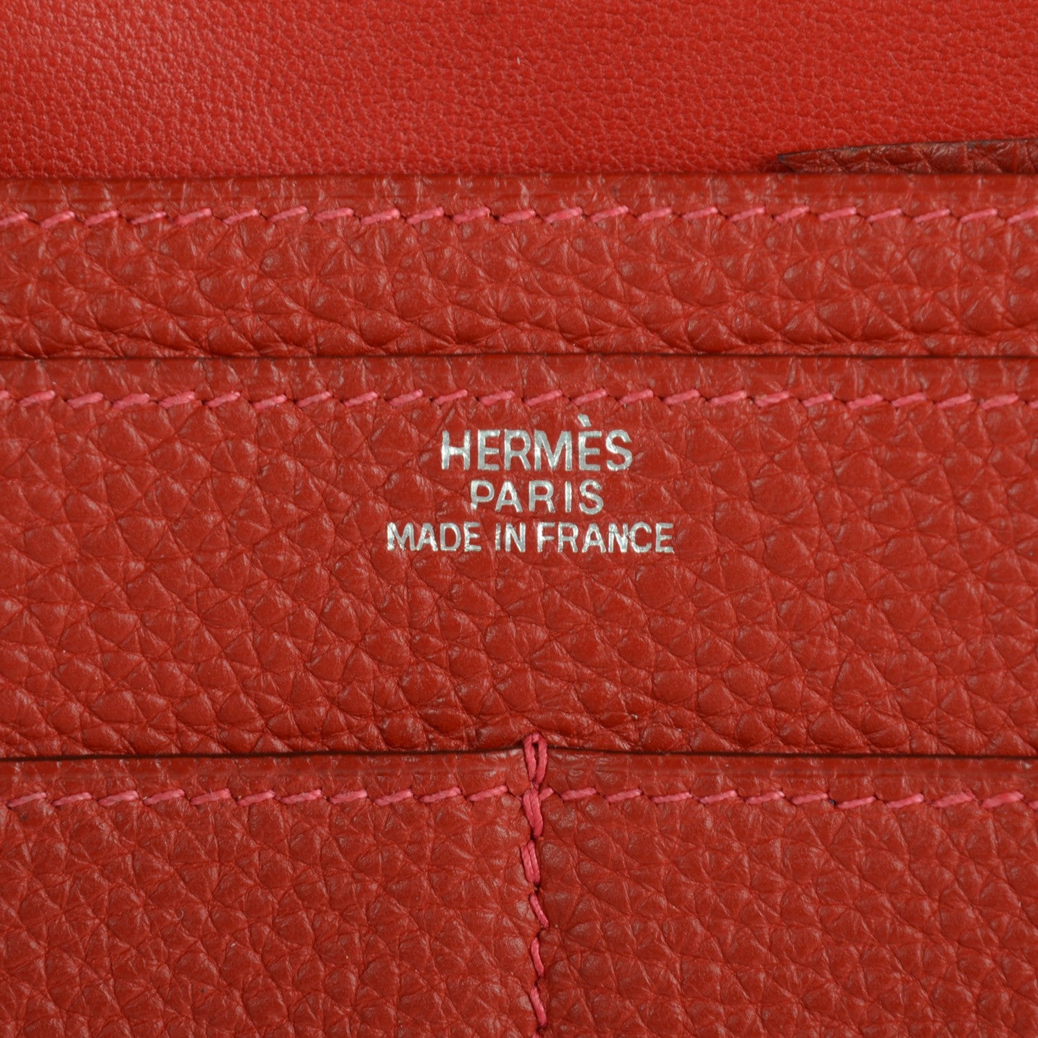 Hermes Togo Dogon Duo Wallet Vermillion 7 of 11