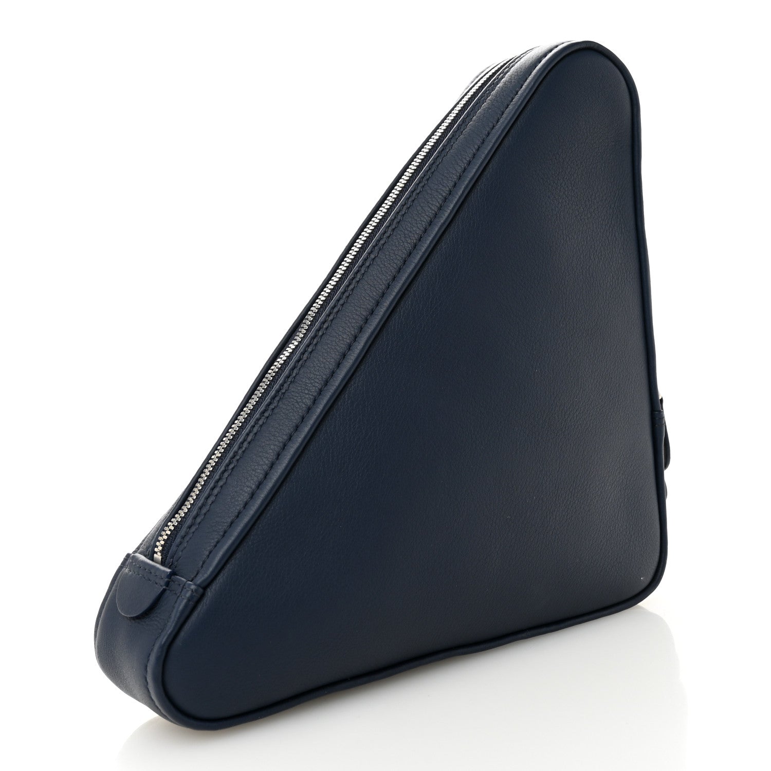 Balenciaga Calfskin Triangle Pouch M Bleu Canopee 3 of 9