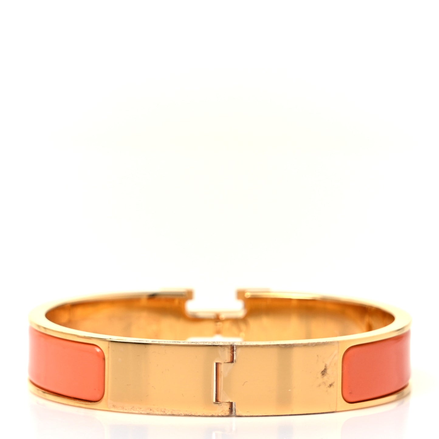 Enamel Narrow Clic Clac H Bracelet PM Peach Melba