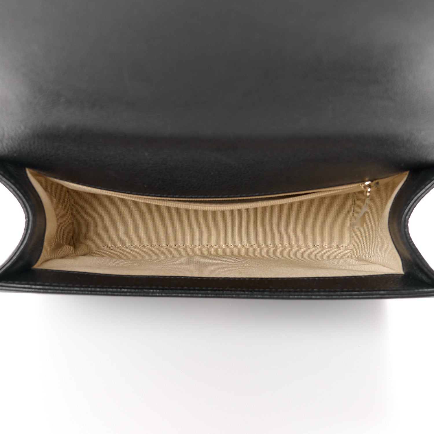 Chanel Grained Calfskin Quilted Medium Label Click Flap Bag Black 5 of 11