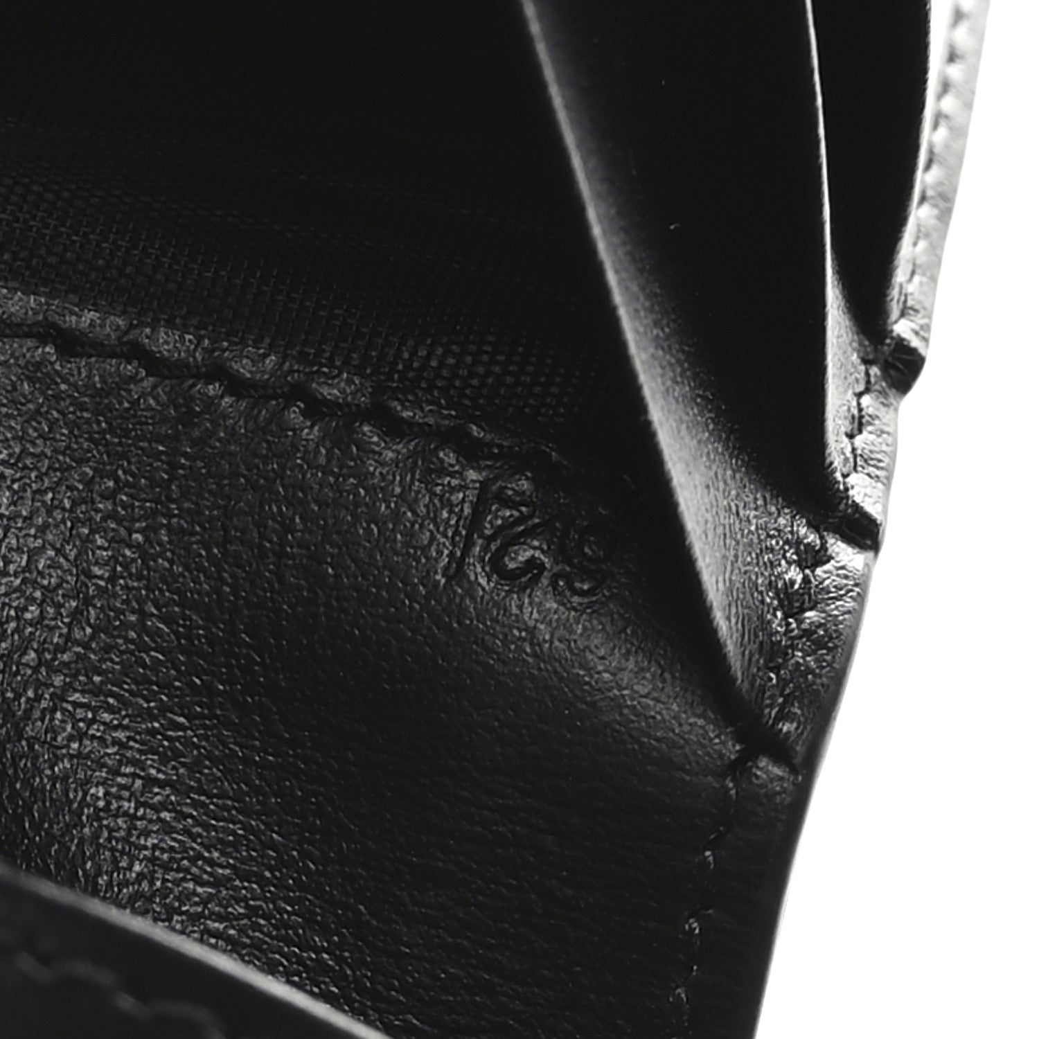 Prada Vitello Daino Triangle Bi-Fold Card Holder Wallet Black 7 of 7