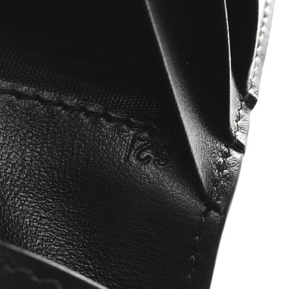 Prada Vitello Daino Triangle Bi-Fold Card Holder Wallet Black 7 of 7