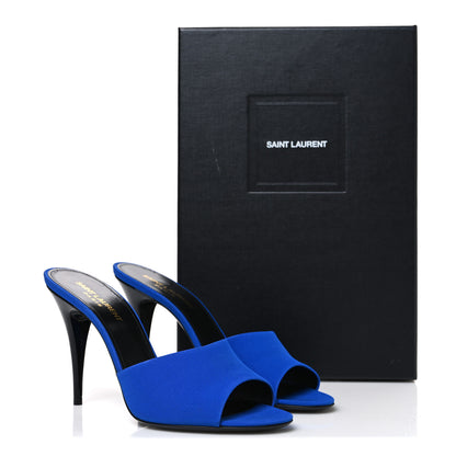 Saint Laurent Crepe De Chine Sandals 38.5 Picasso Blue 11 of 11