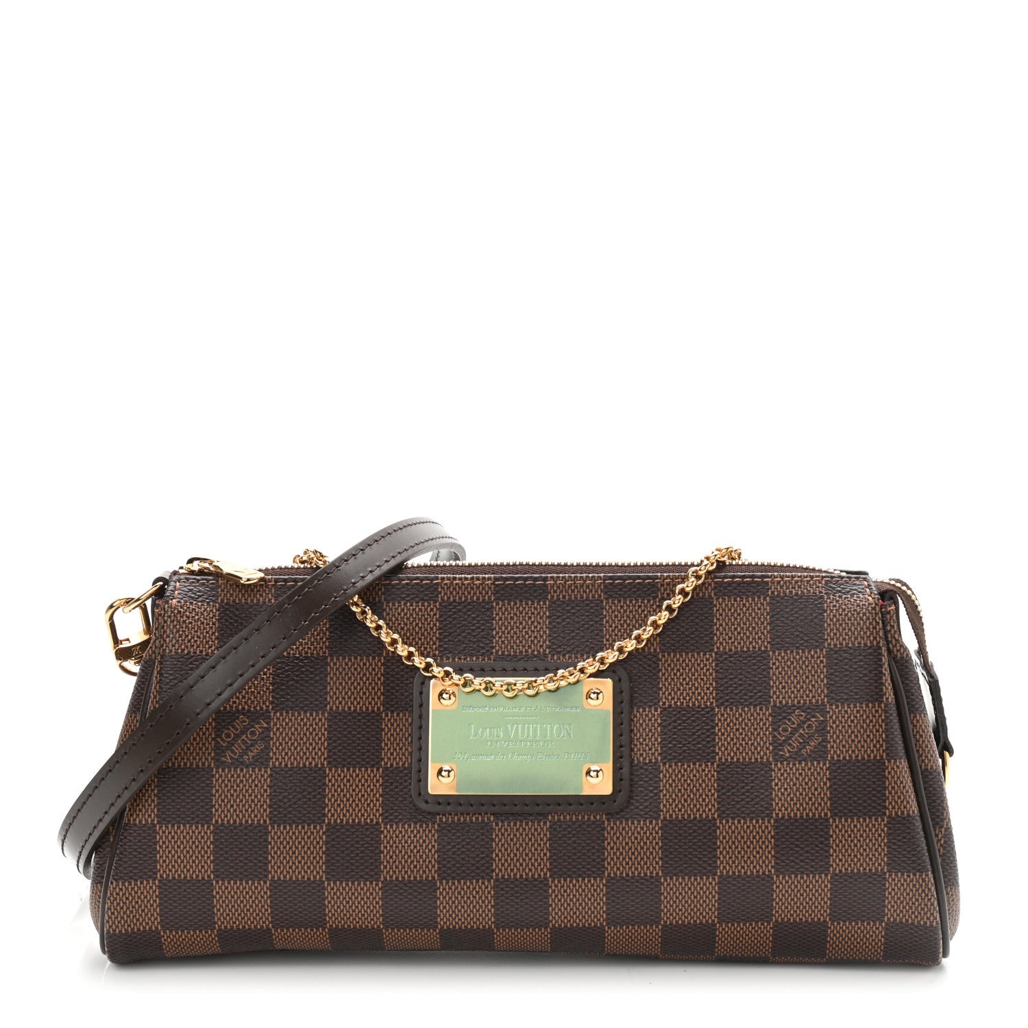 Louis Vuitton Damier Ebene Eva Clutch 1 of 9