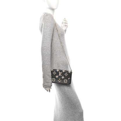 Louis Vuitton Empreinte Monogram Giant Felicie Pochette Black Beige 2 of 9