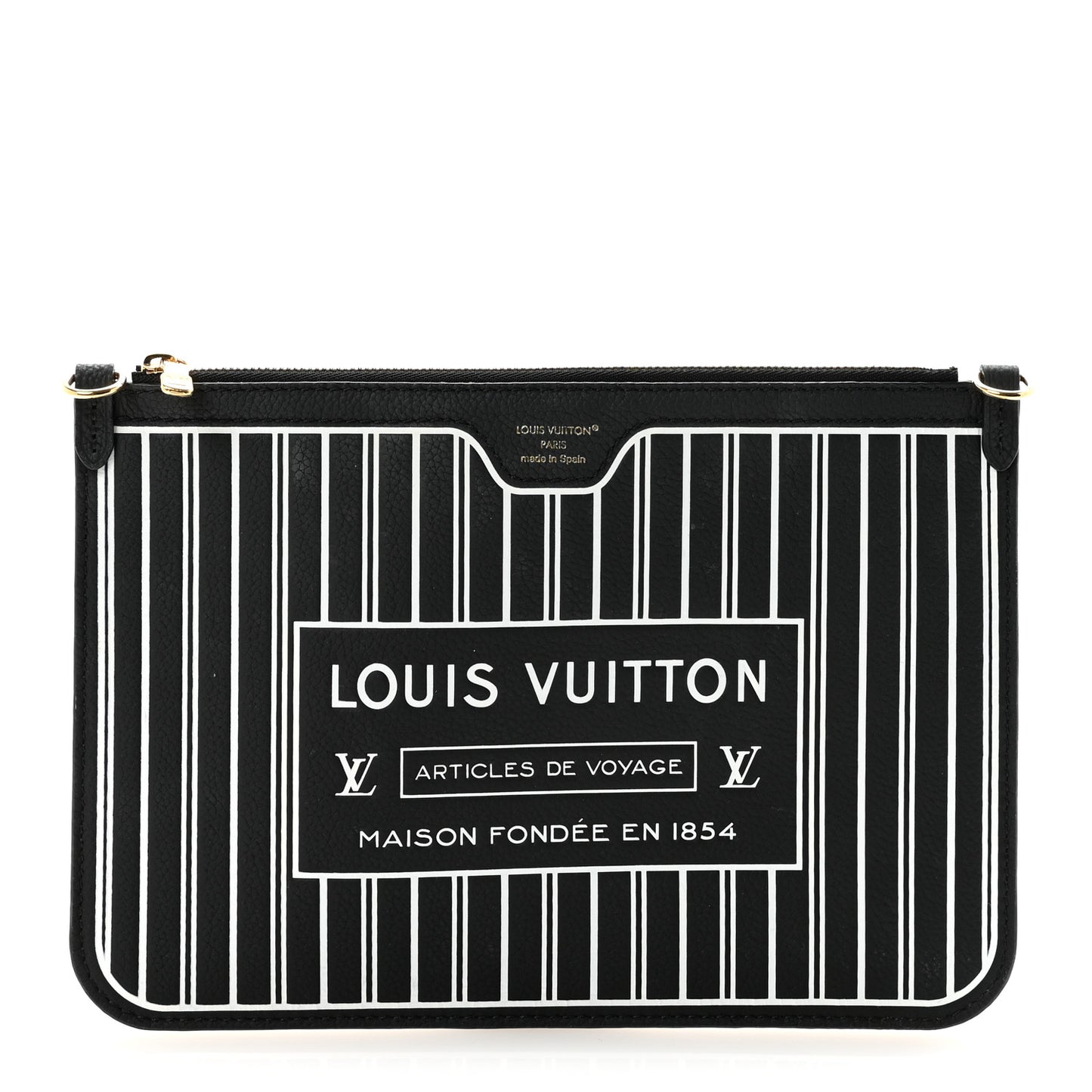 Calfskin Neverfull Inside Out MM Pochette Black