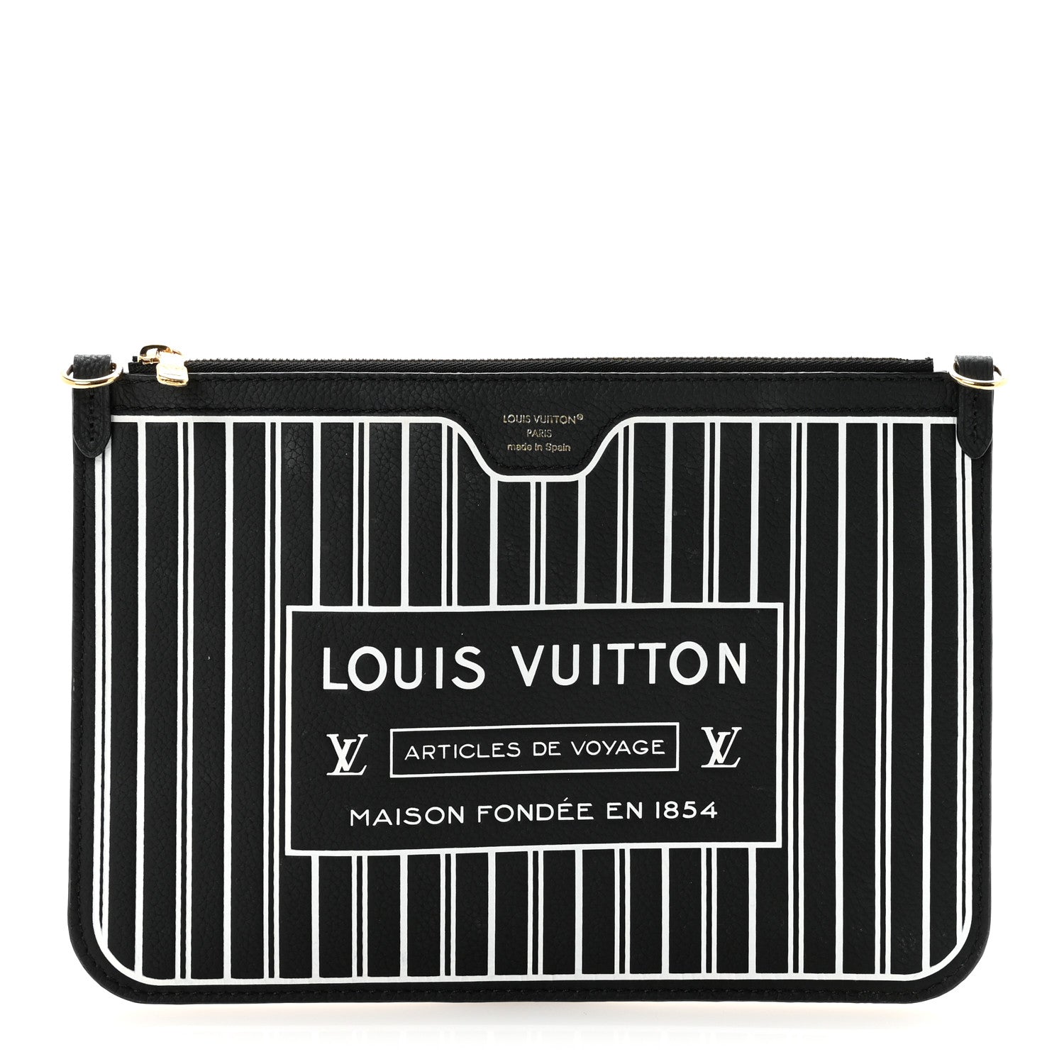Louis Vuitton Calfskin Neverfull Inside Out MM Pochette Black 1 of 6