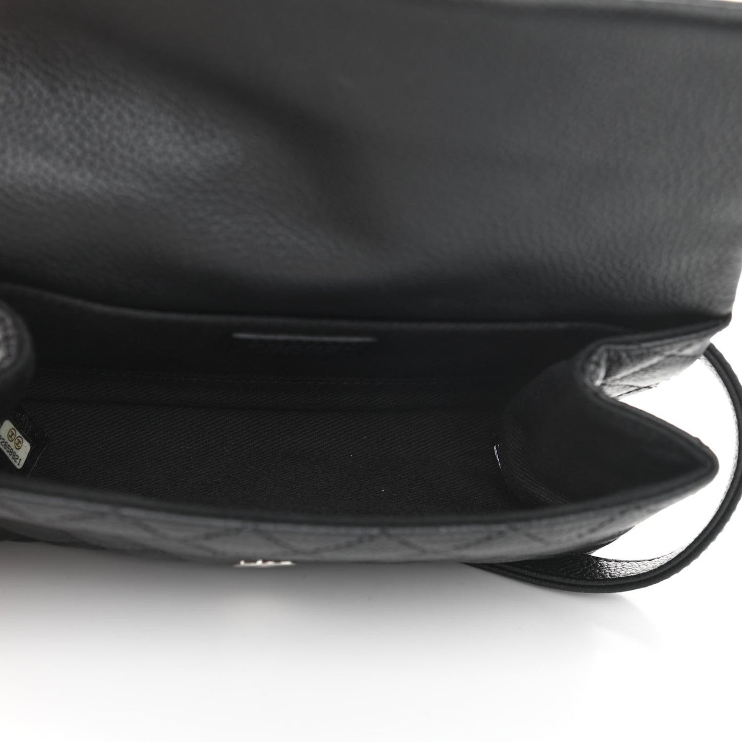 Grained Calfskin Quilted 2.55 Reissue Flap Belt Bag Clutch Black