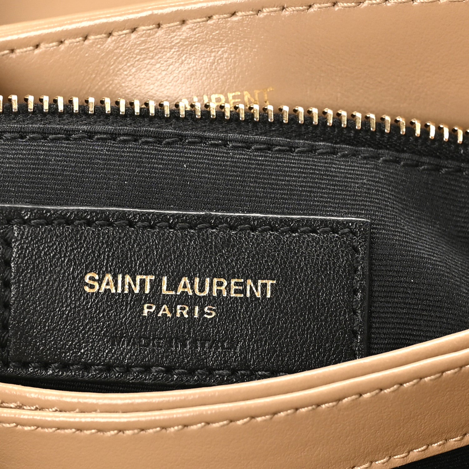 Saint Laurent Calfskin Y Quilted Monogram Toy Loulou Crossbody Bag Dark Latte 6 of 12