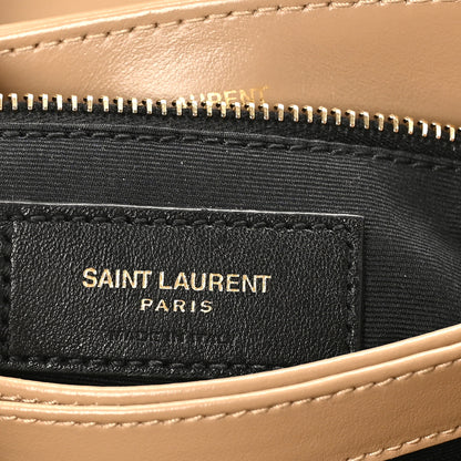 Saint Laurent Calfskin Y Quilted Monogram Toy Loulou Crossbody Bag Dark Latte 6 of 12