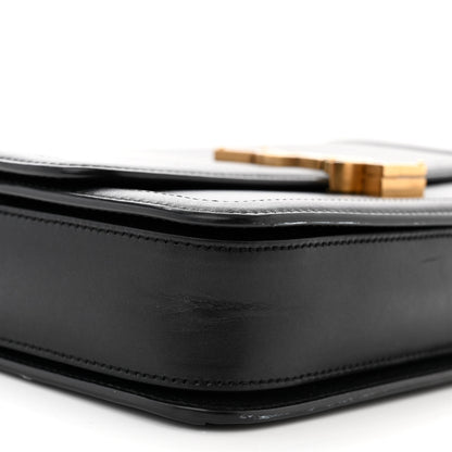 Saint Laurent Box Calfskin Monogram Medium Solferino Satchel Black 9 of 14