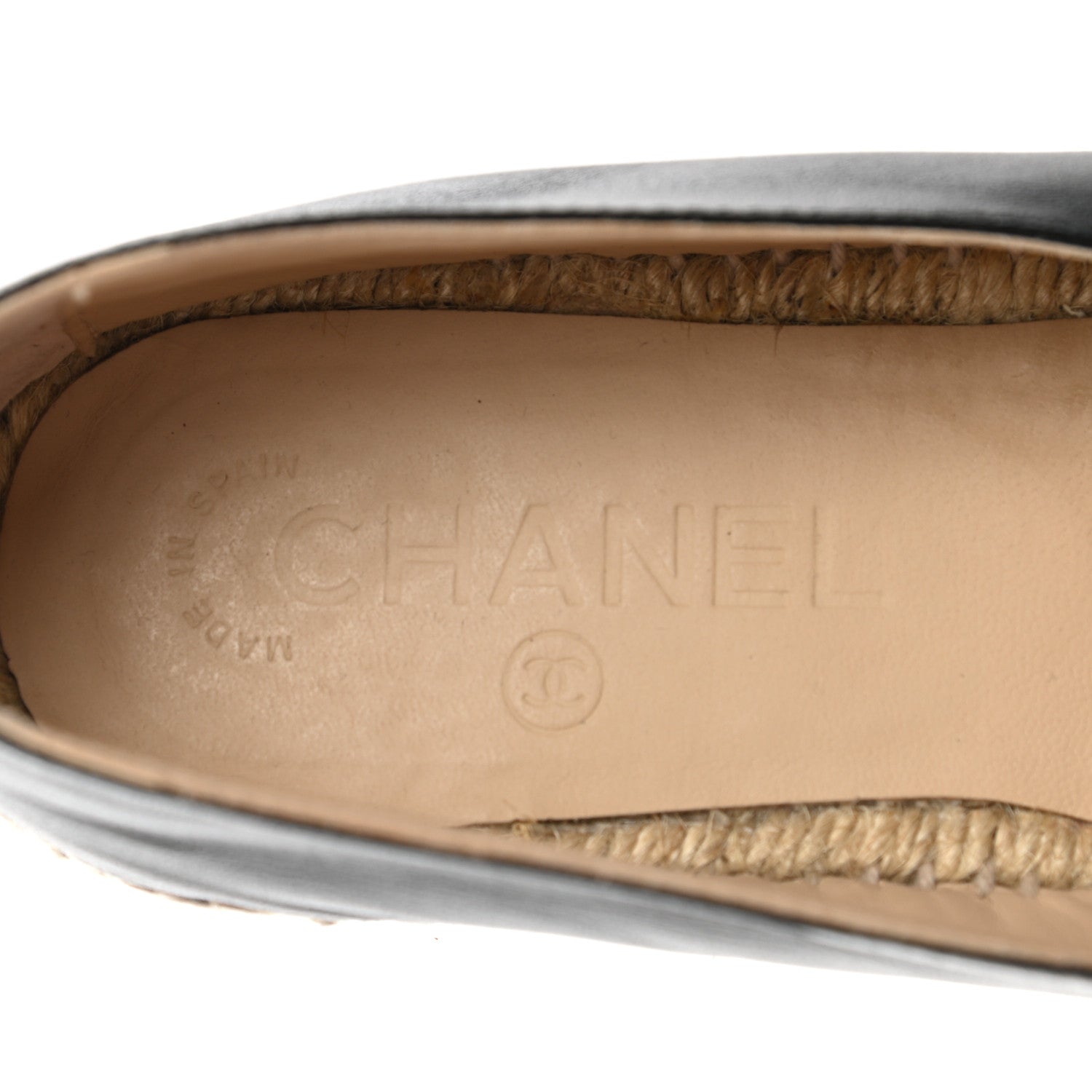 Chanel Lambskin CC Espadrilles 37 Black 8 of 10