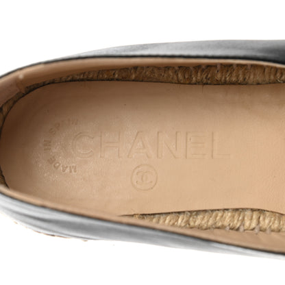 Chanel Lambskin CC Espadrilles 37 Black 8 of 10