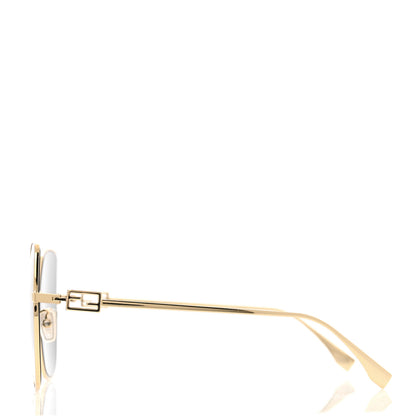 Fendi Metal Aviator Sunglasses FE40033U Light Gold 3 of 6