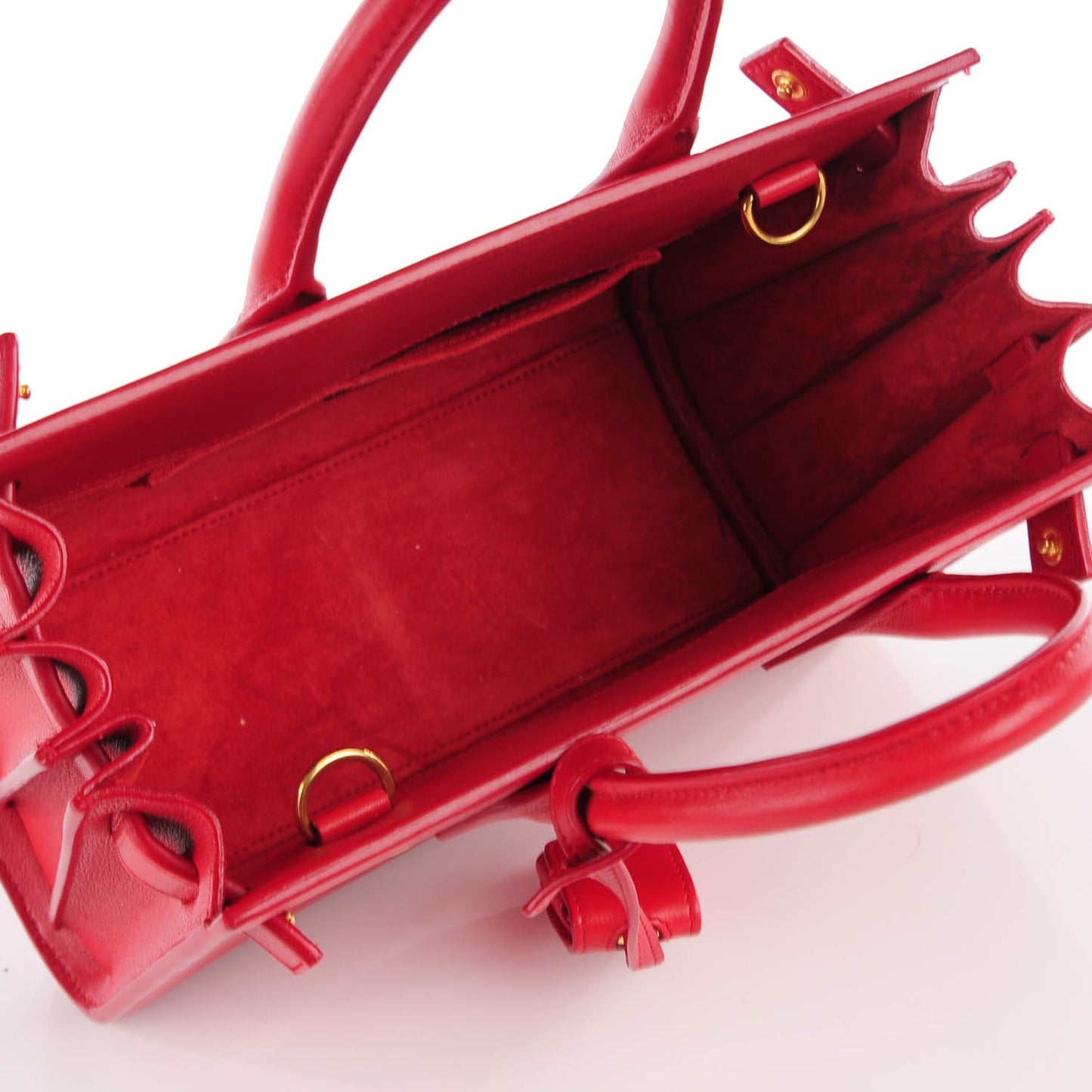 Calfskin Nano Sac De Jour Lipstick Red