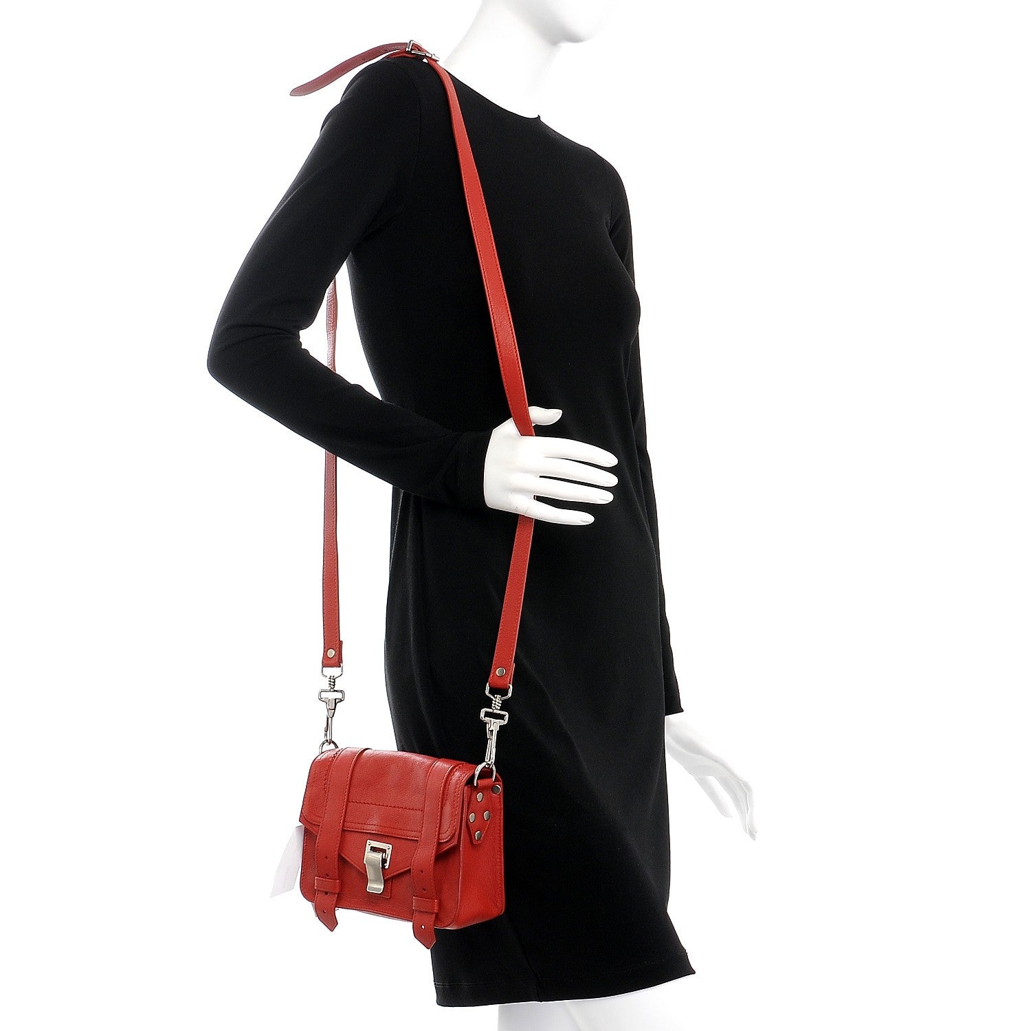 Proenza Schouler Lambskin PS1 Mini Pouch Messenger Brick 2 of 6