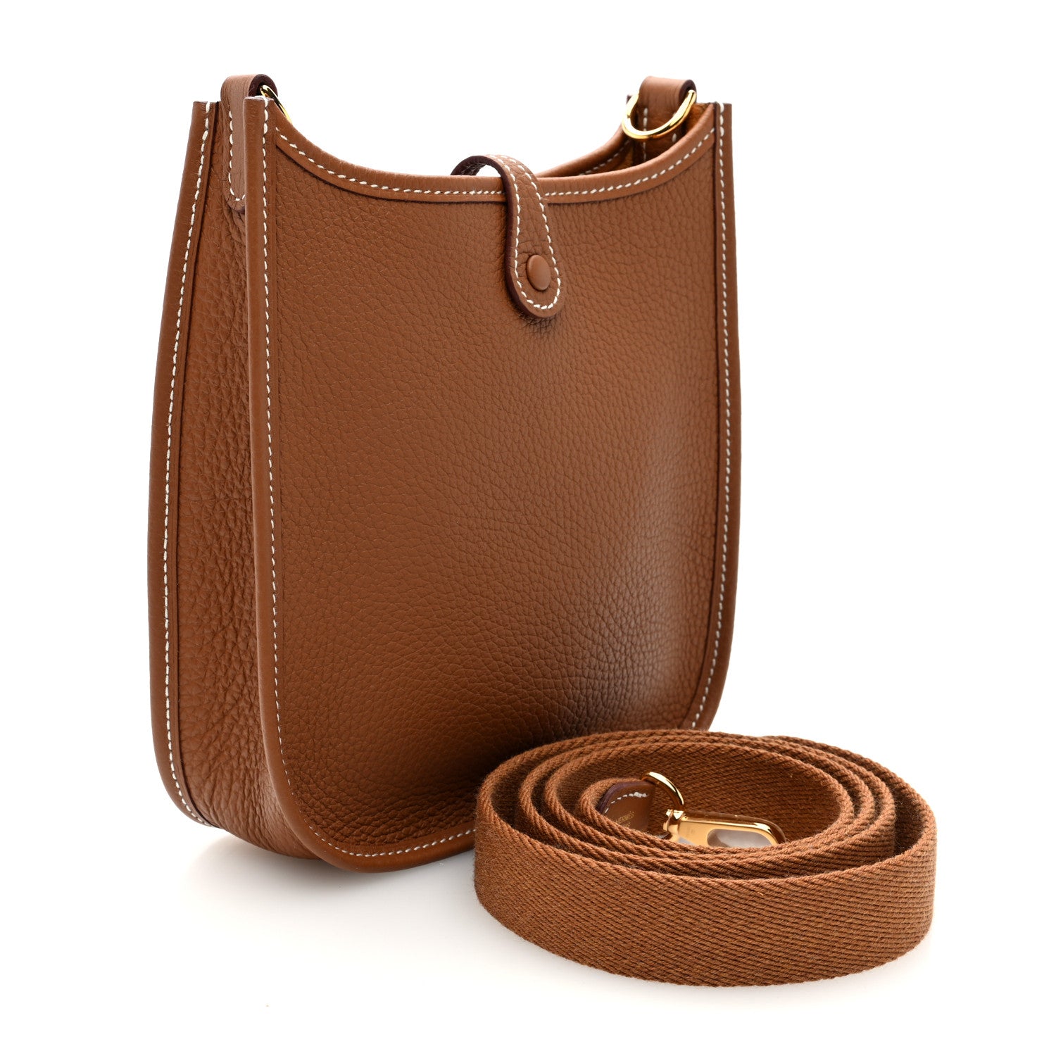 Hermes Taurillon Clemence Evelyne TPM Gold 3 of 11