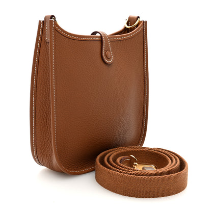 Hermes Taurillon Clemence Evelyne TPM Gold 3 of 11