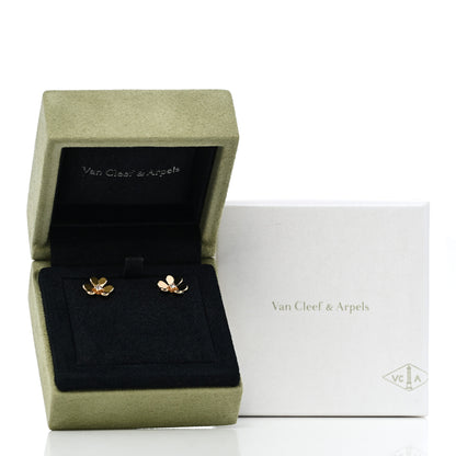 Van Cleef & Arpels 18K Yellow Gold Diamond Mini Frivole Earrings 5 of 5