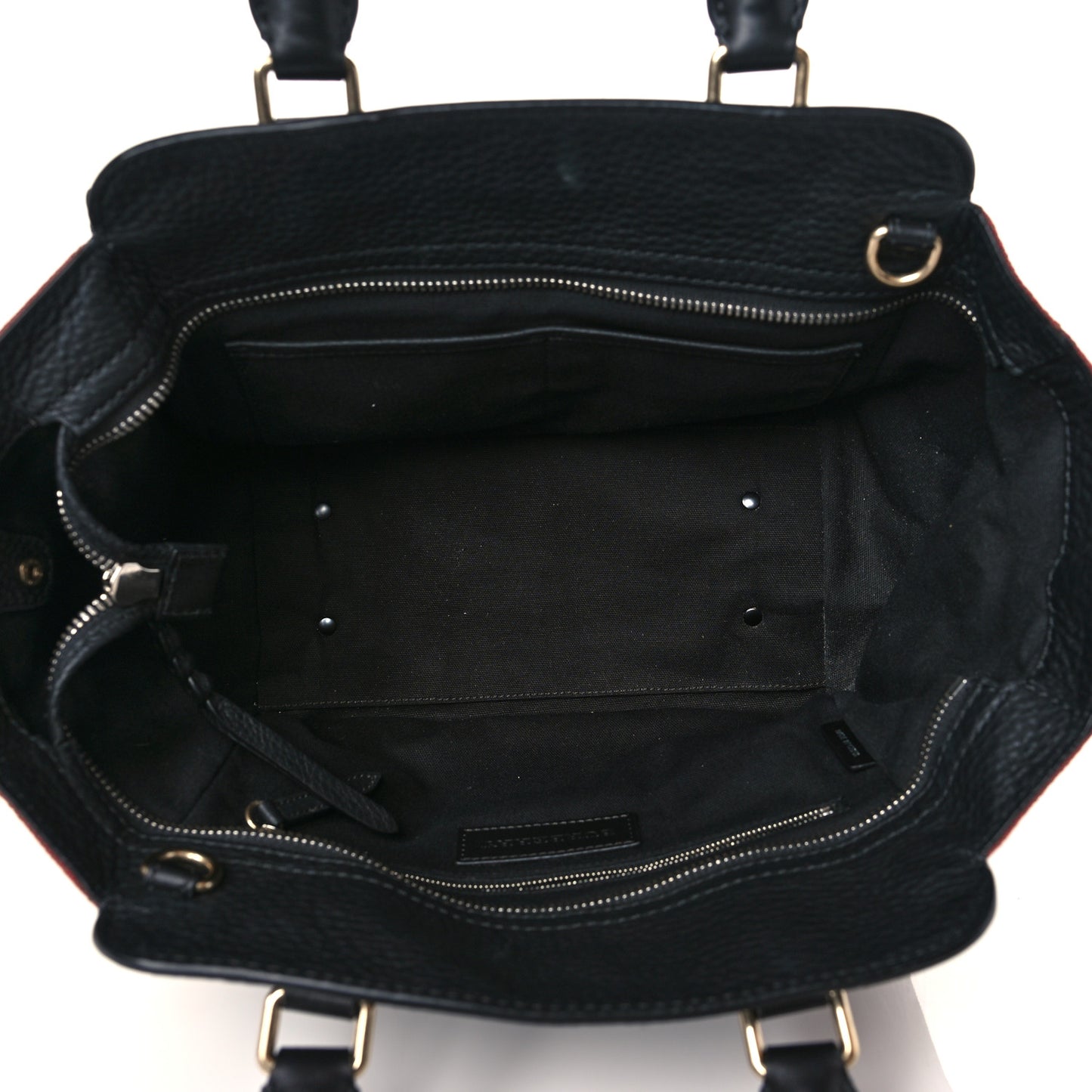 Canvas Mega Check Grained Calfskin Medium Harcourt Satchel Black