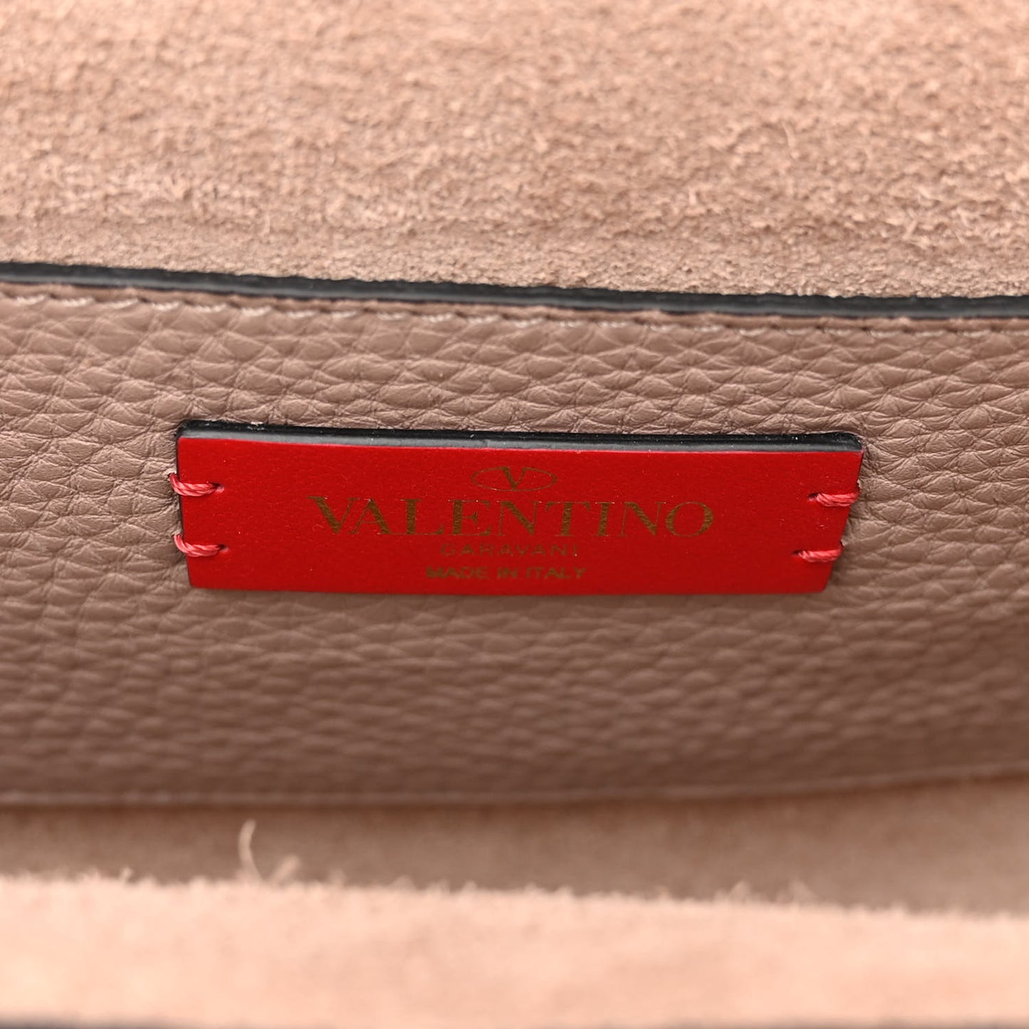Pebbled Calfskin Rockstud Double Flap Crossbody Bag Poudre