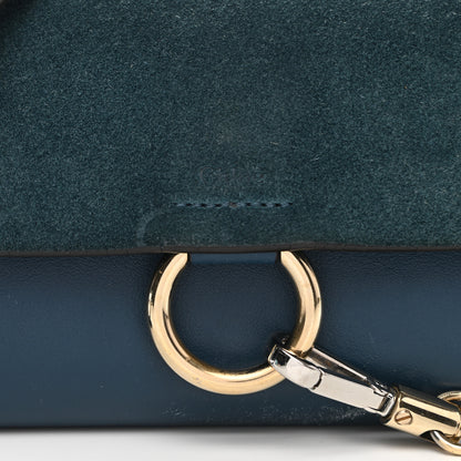 Chloe Suede Calfskin Mini Faye Shoulder Bag Majolica Blue 7 of 11