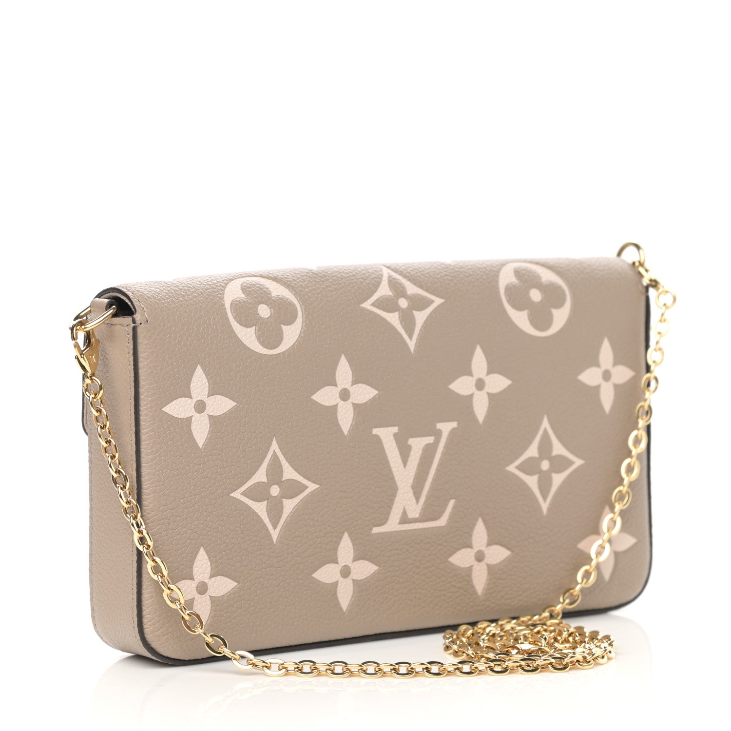 Louis Vuitton Empreinte Monogram Giant Felicie Pochette Tourterelle Creme 4 of 11