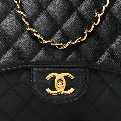 Chanel Caviar Quilted Jumbo Single Flap Black 9 of 12