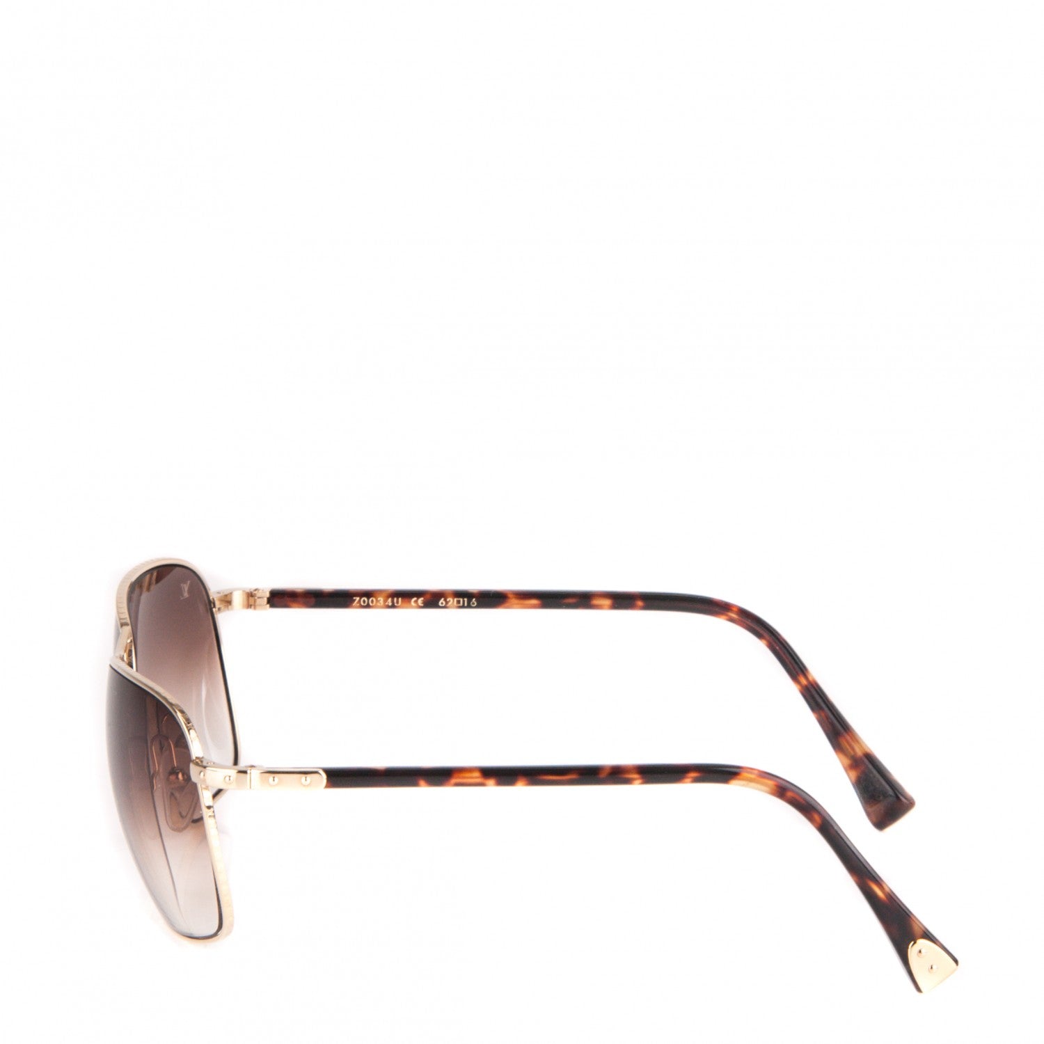 Louis Vuitton Conspiration Pilote Sunglasses Z0034U Gold 3 of 6
