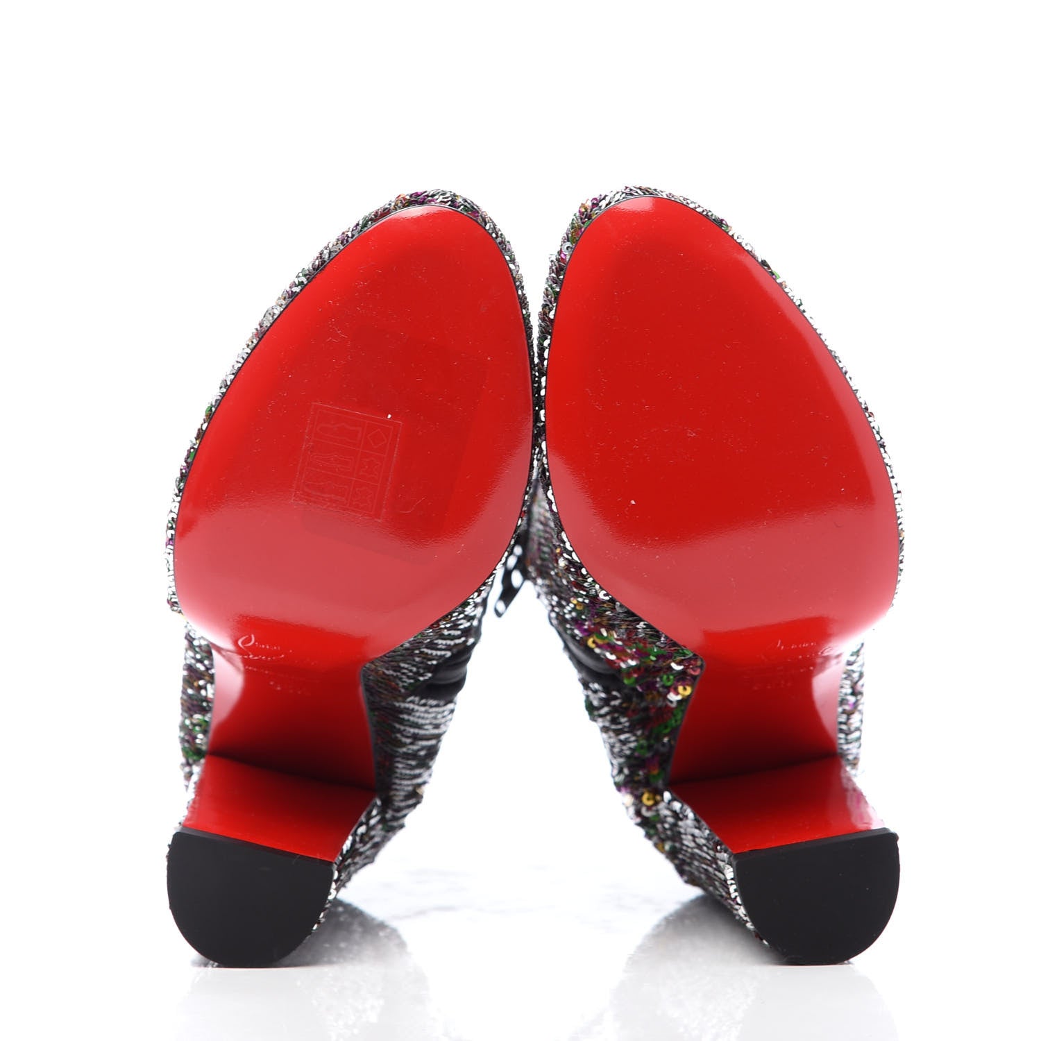 Christian Louboutin Paillettes Moulamax 100 Booties 35.5 Multicolor 5 of 8