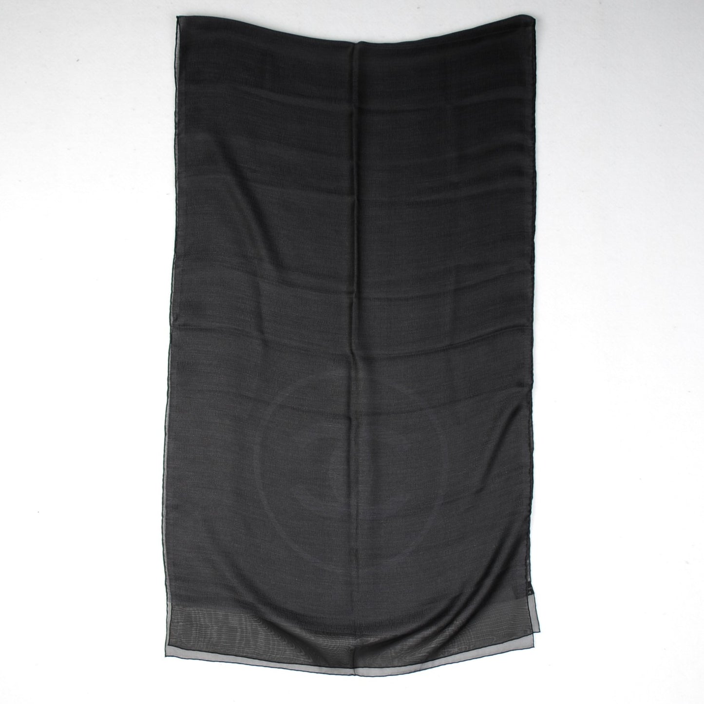 Silk Cashmere CC Scarf Shawl Black