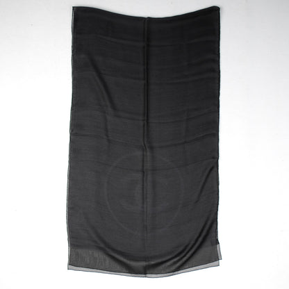 Chanel Silk Cashmere CC Scarf Shawl Black 3 of 5