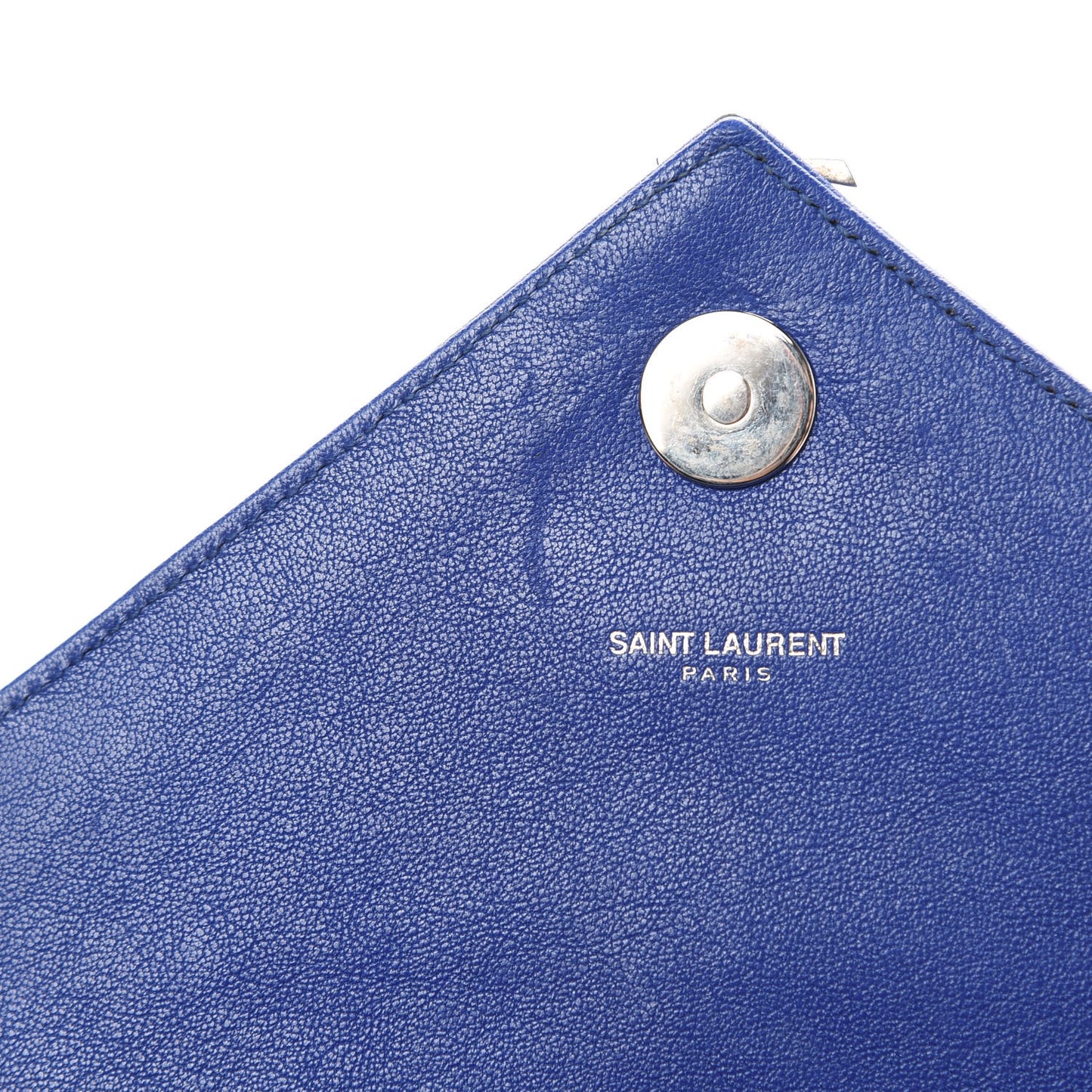 Sheepskin Matelasse Chevron Monogram Medium College Bag Outremer