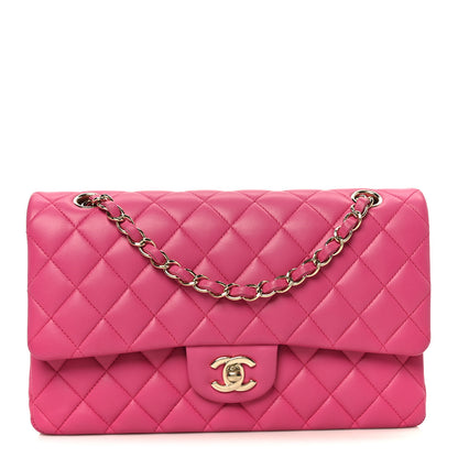 Chanel Lambskin Quilted Medium Double Flap Pink 1 of 11