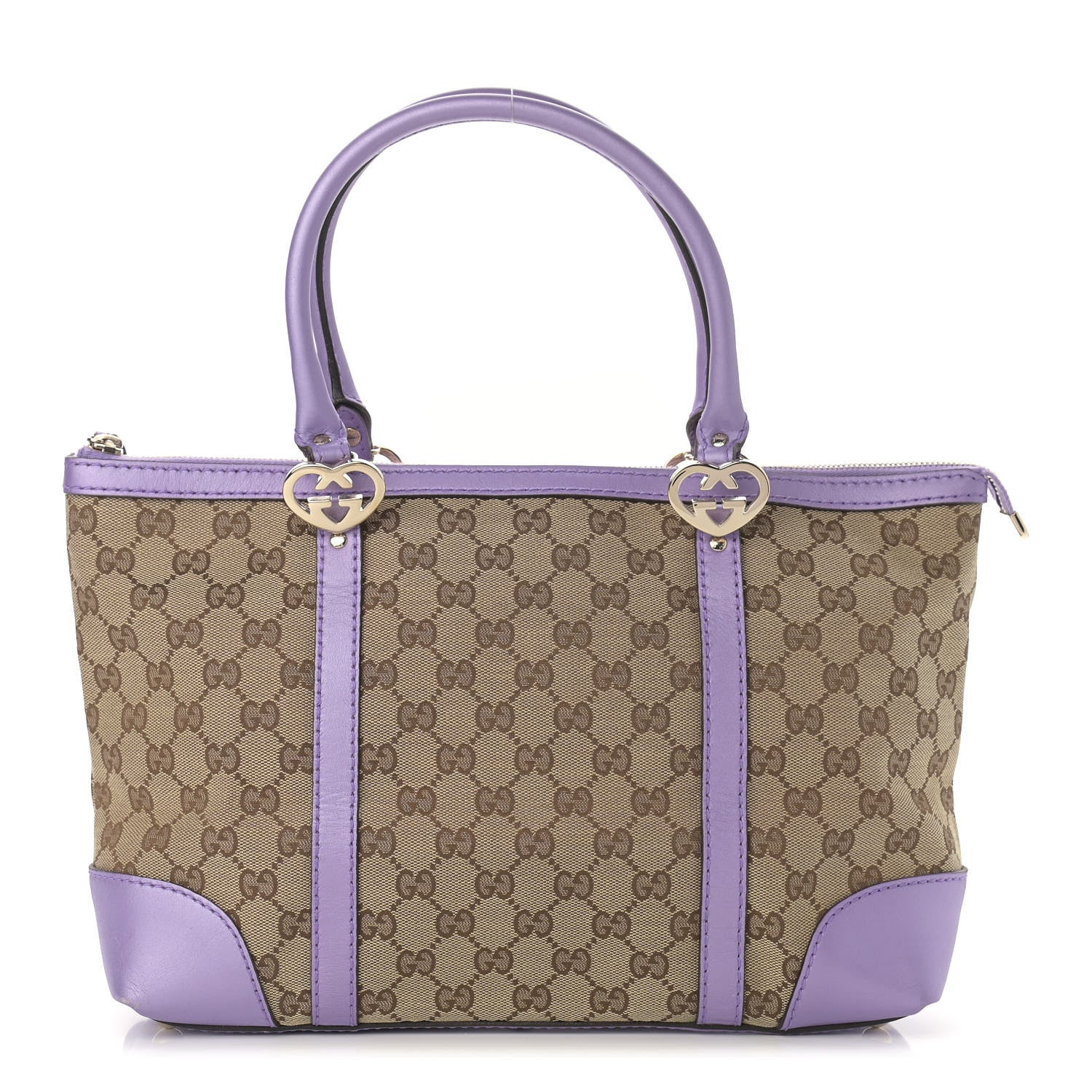 Gucci Monogram Small Lovely Heart Tote Purple 1 of 12