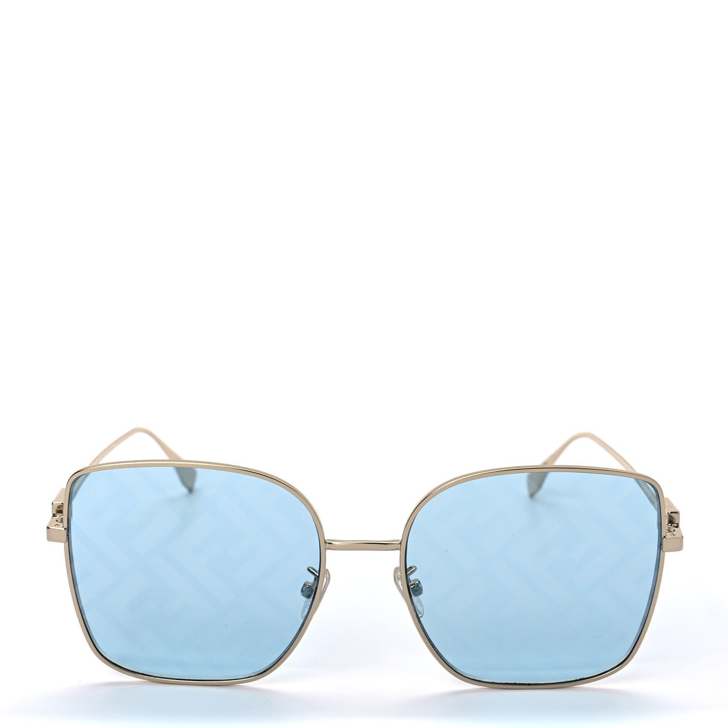 Metal Fendi Forever Sunglasses FE40013U Blue Gold