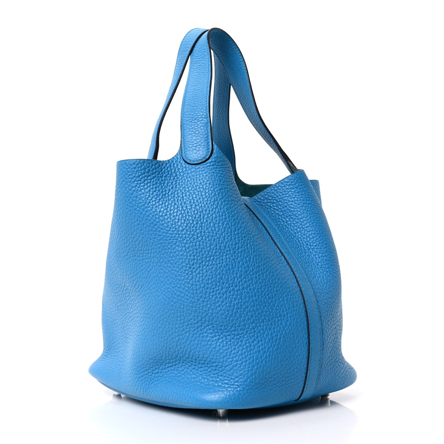 Hermes Taurillon Clemence Picotin Lock 22 MM Bleu Frida 3 of 10
