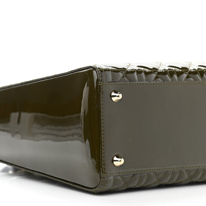 Christian Dior Patent Cannage Large Lady Dior Olive 8 of 9
