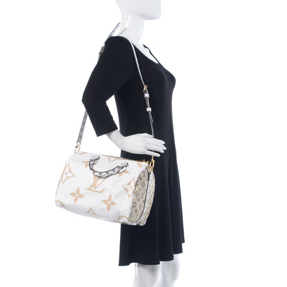Louis Vuitton Monogram Giant Speedy Bandouliere 30 Kaki Beige 2 of 9