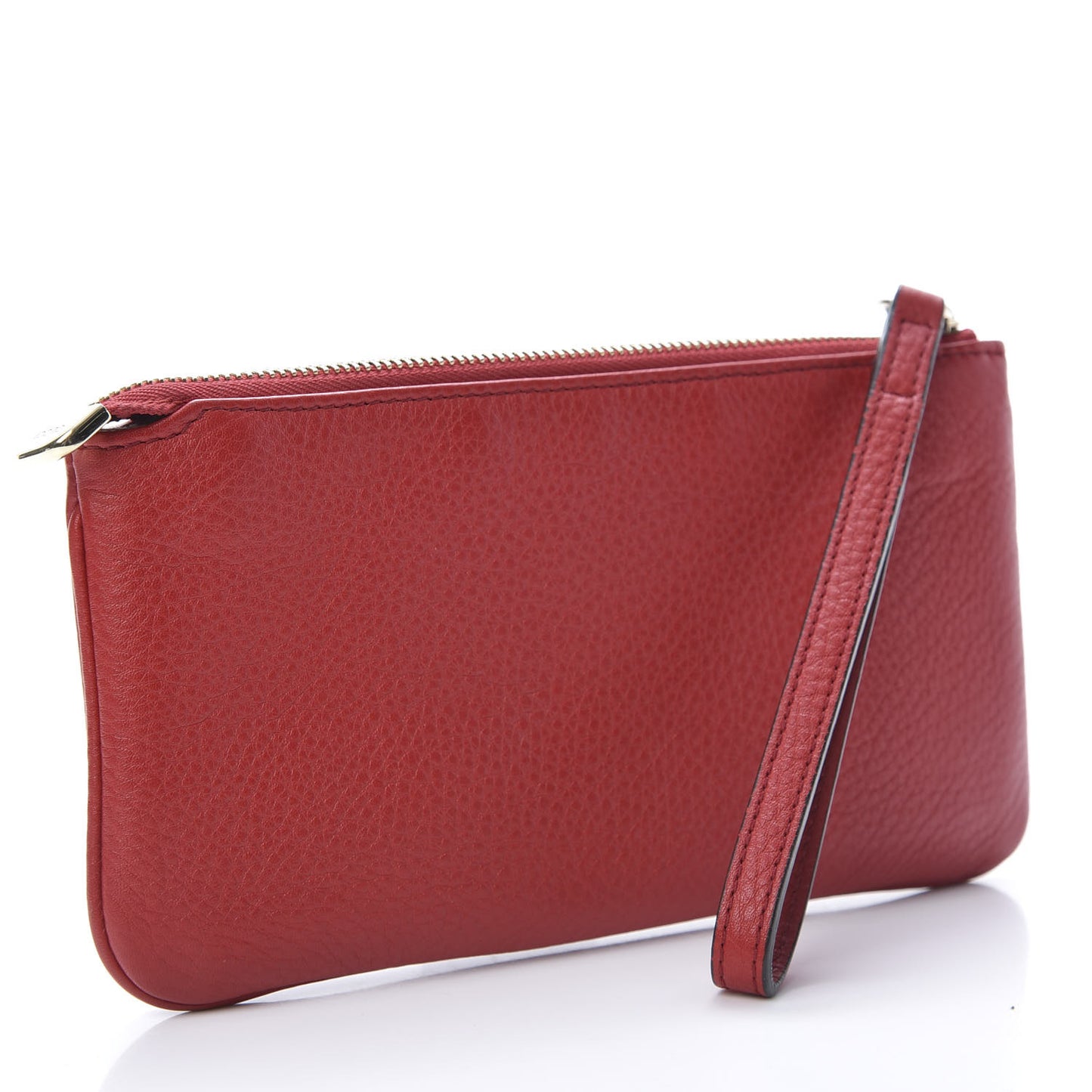 Pebbled Calfskin Soho Wristlet Vibrant Red