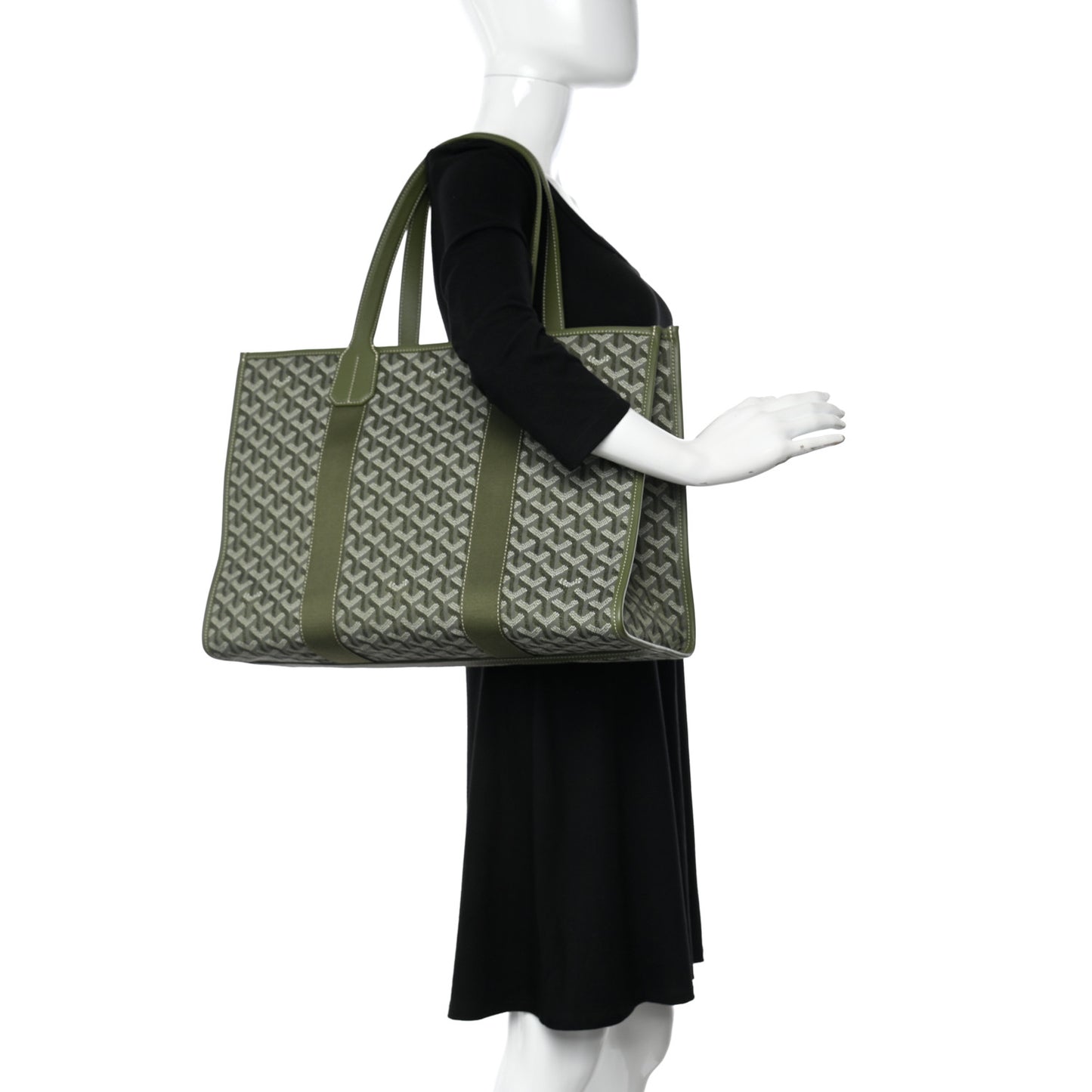 Goyardine Villette MM Tote Khaki
