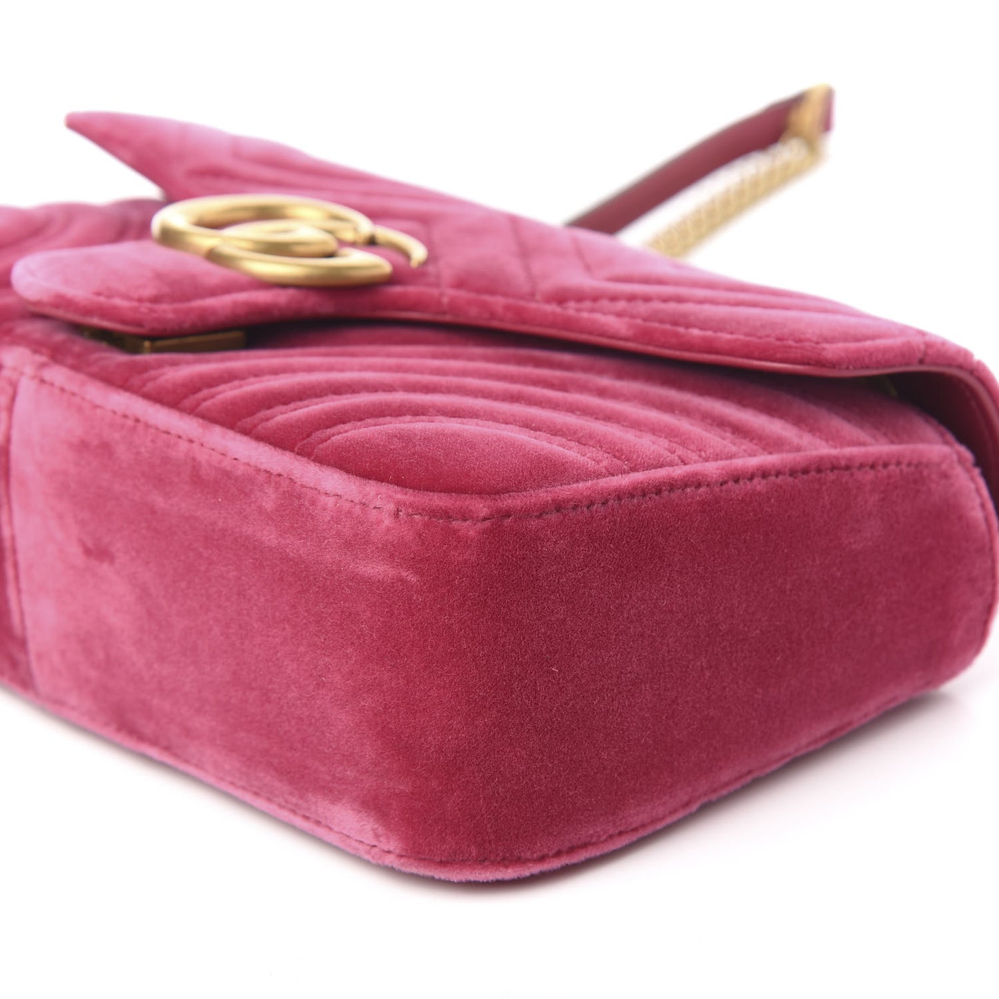 Velvet Matelasse Small GG Marmont Shoulder Bag Light Raspberry Rose
