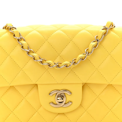 Chanel Lambskin Quilted Mini Rectangular Flap Yellow 8 of 11