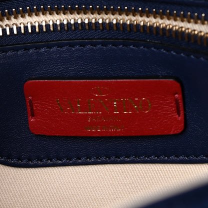 Valentino Garavani Lambskin VLTN Print Candystud Top Handle Bag Pure Blue 7 of 10