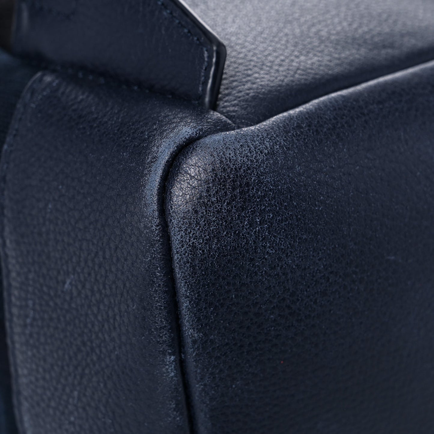 Grain Calfskin Canvas Mega Check Drifton Backpack Blue