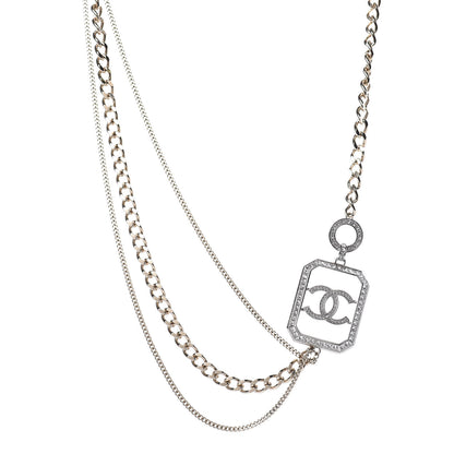 Chanel Crystal Chain CC Multi Strand Necklace Gold 1 of 6